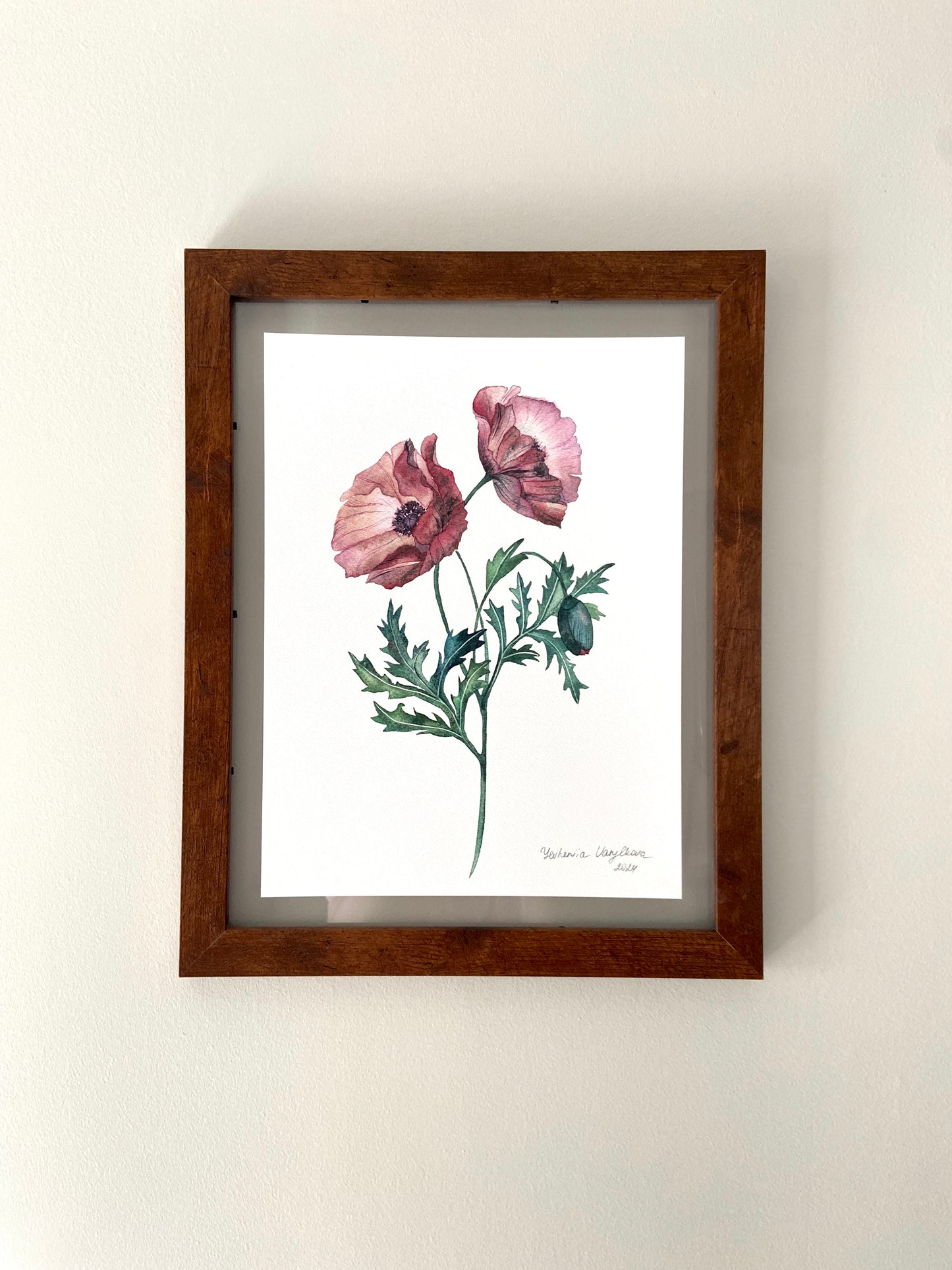 Poppy art print 9x12