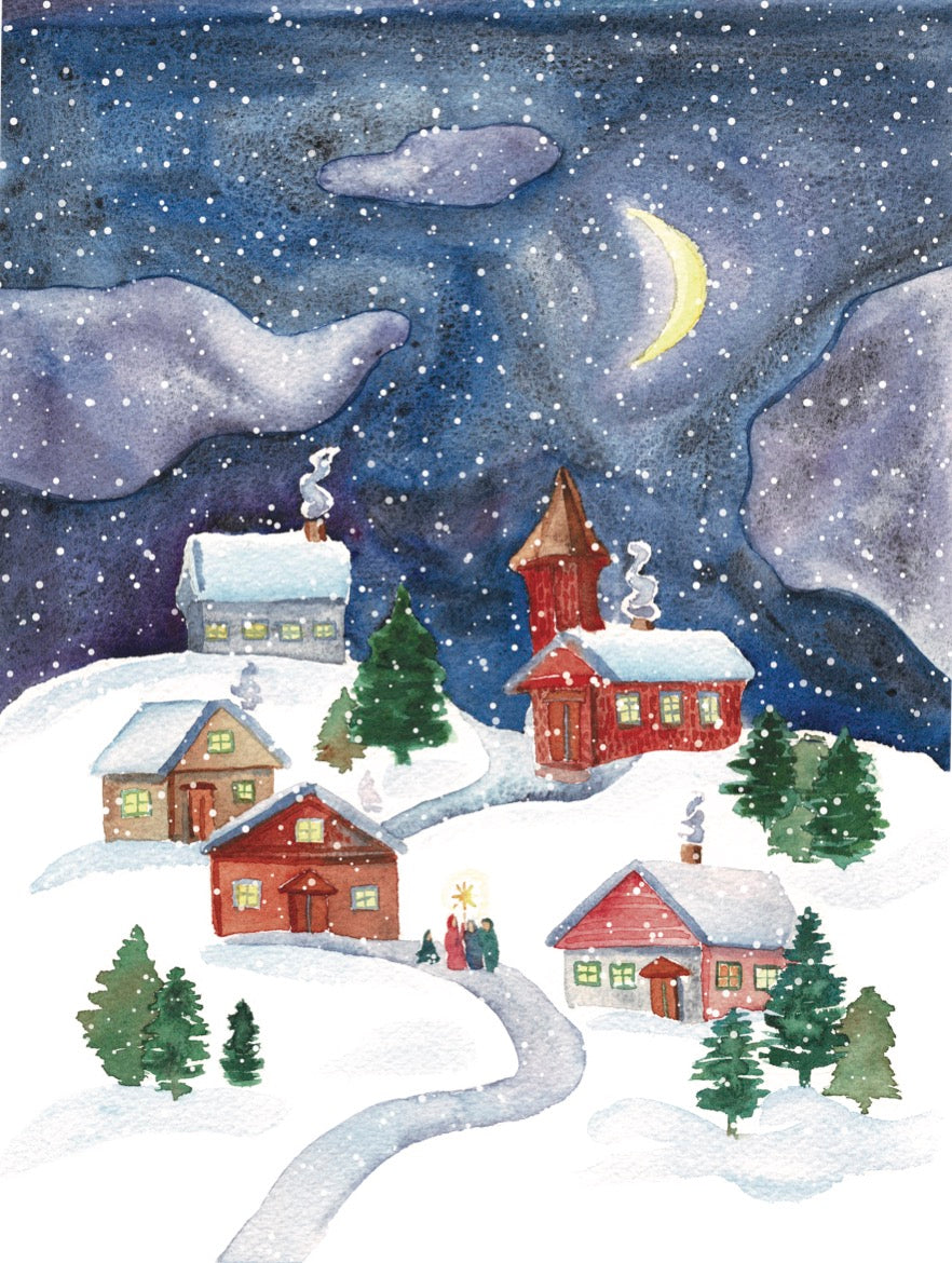 Ukrainian Christmas Night 12x16 Poster