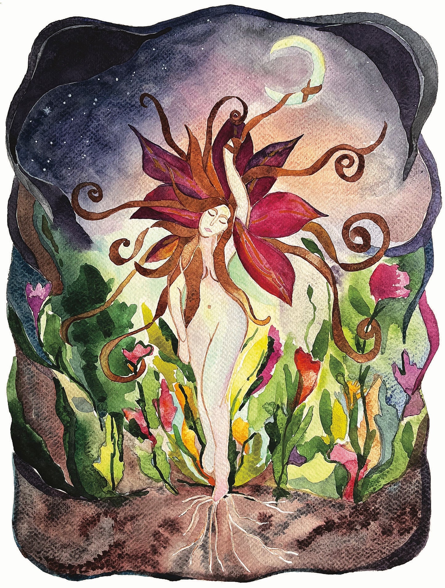 Growing my roots, glowing with hope 12x16 Print