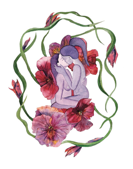 Red pansy club 11x14 Print